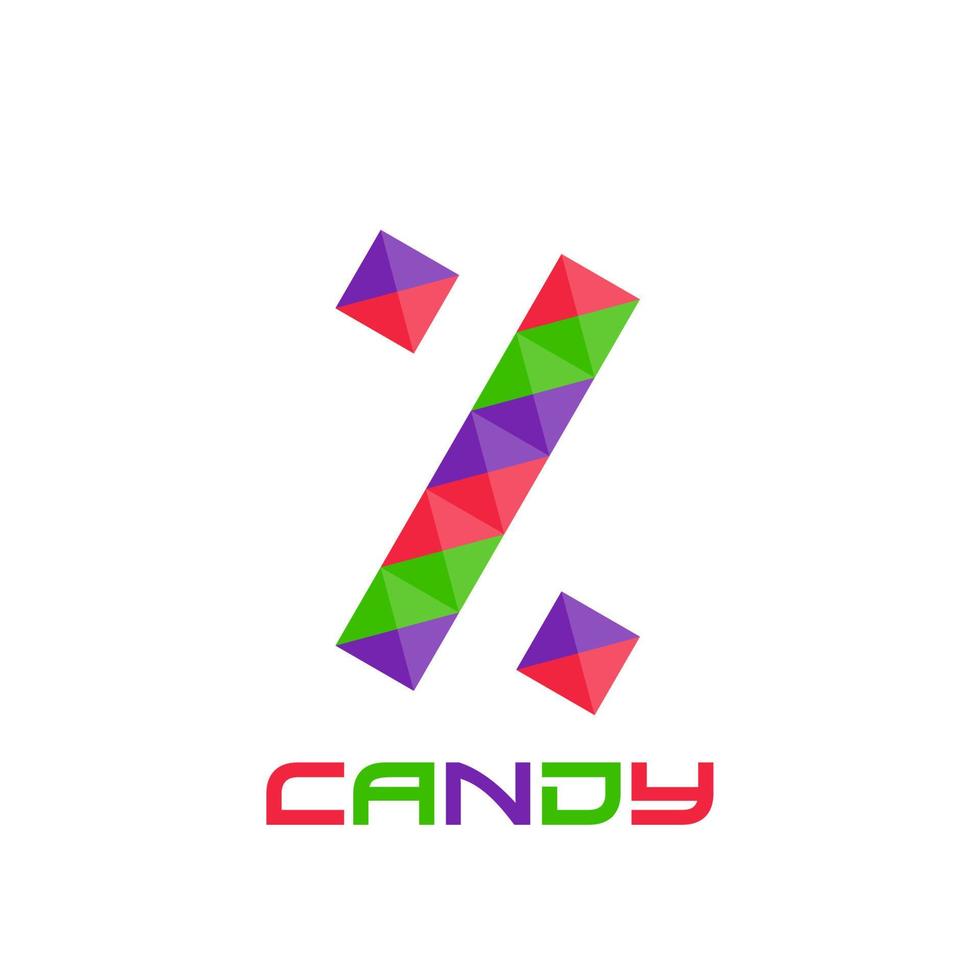 Geometric Percent icon with perfect combination of bright purple, red, and green colors. Good for business logo, design element, t-shirt design, print use, etc. vector