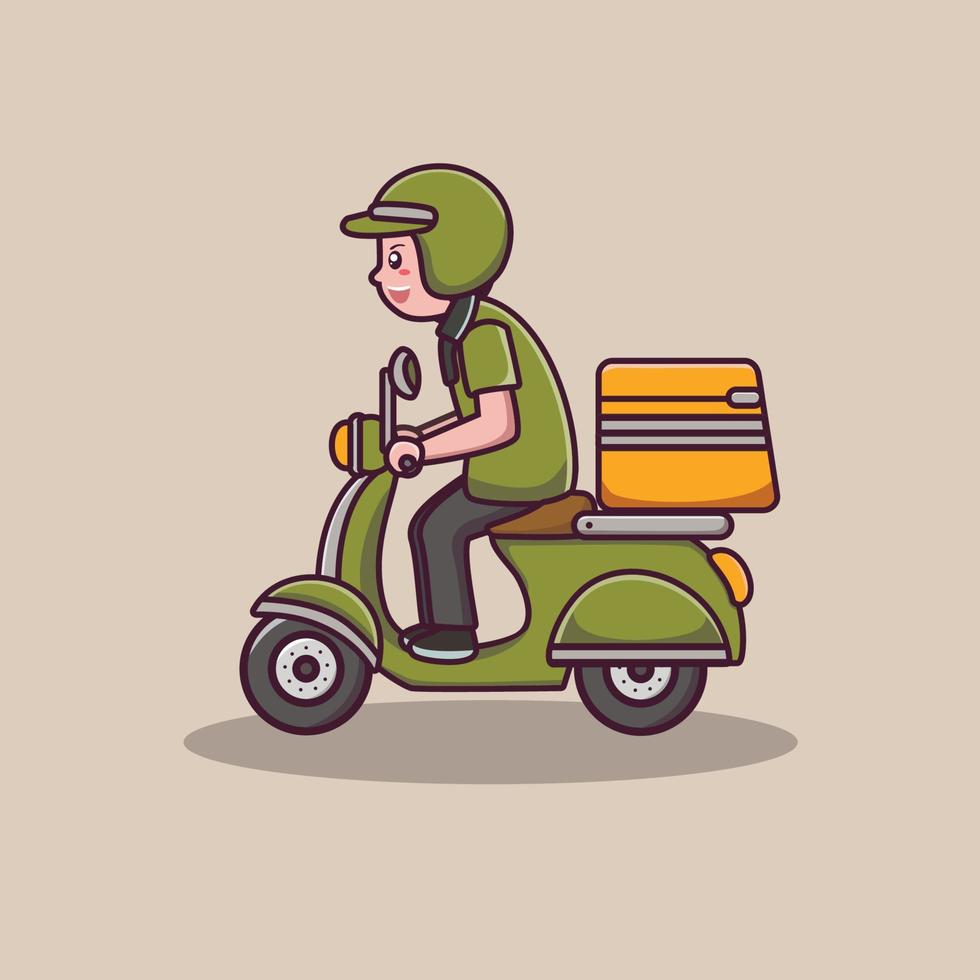 delivery man character vector