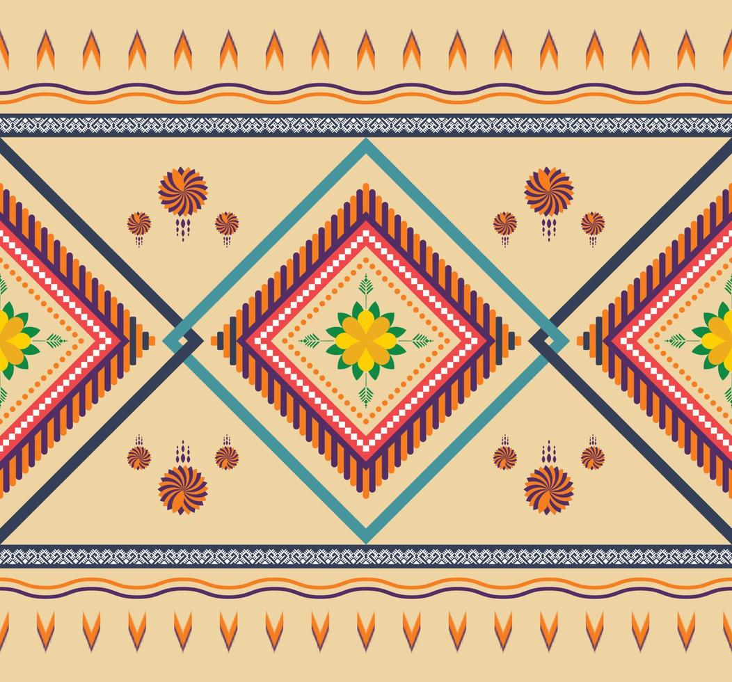 Seamless oriental geometric ethnic pattern for background or wallpaper. Carpet floor curtain design vector
