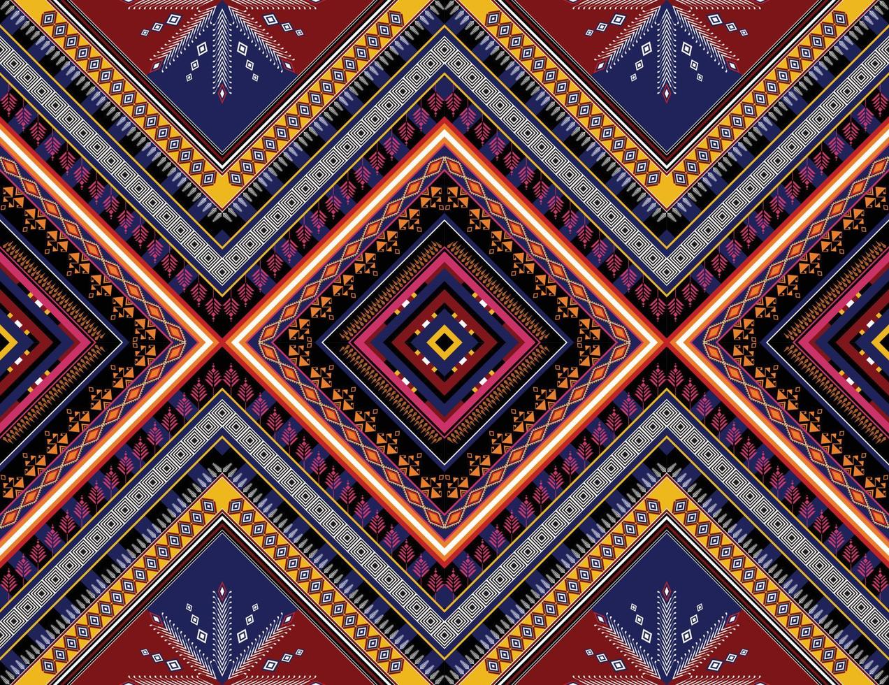 Seamless oriental geometric ethnic pattern for background or wallpaper. Carpet floor curtain design vector