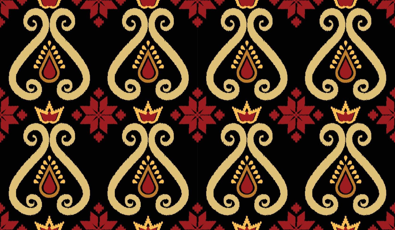 Seamless oriental geometric ethnic pattern for background or wallpaper. Carpet floor curtain design vector