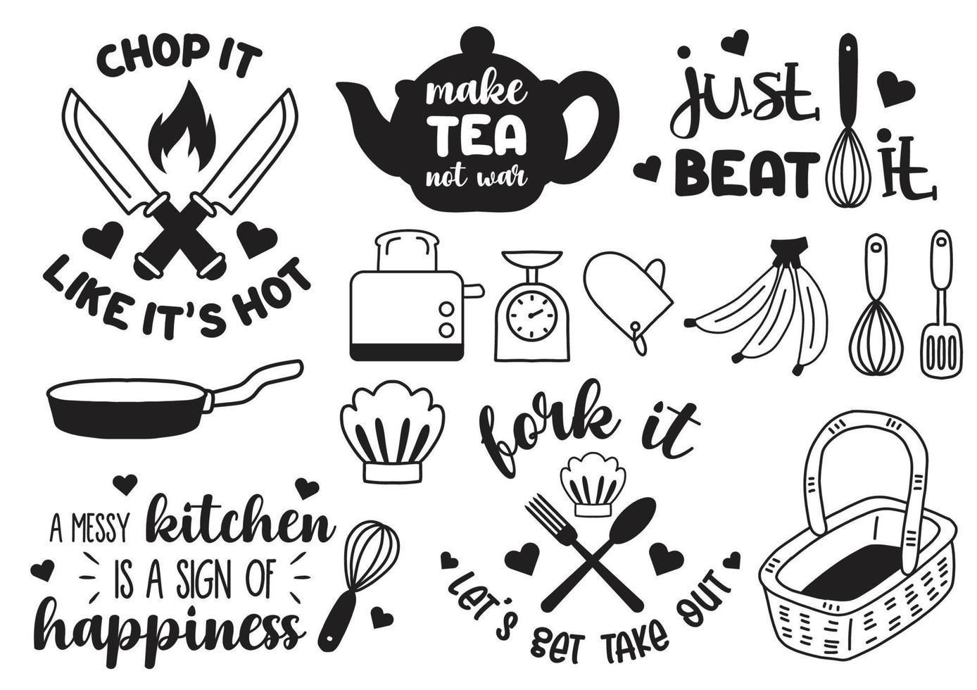 kitchen quote illustration Vector for banner