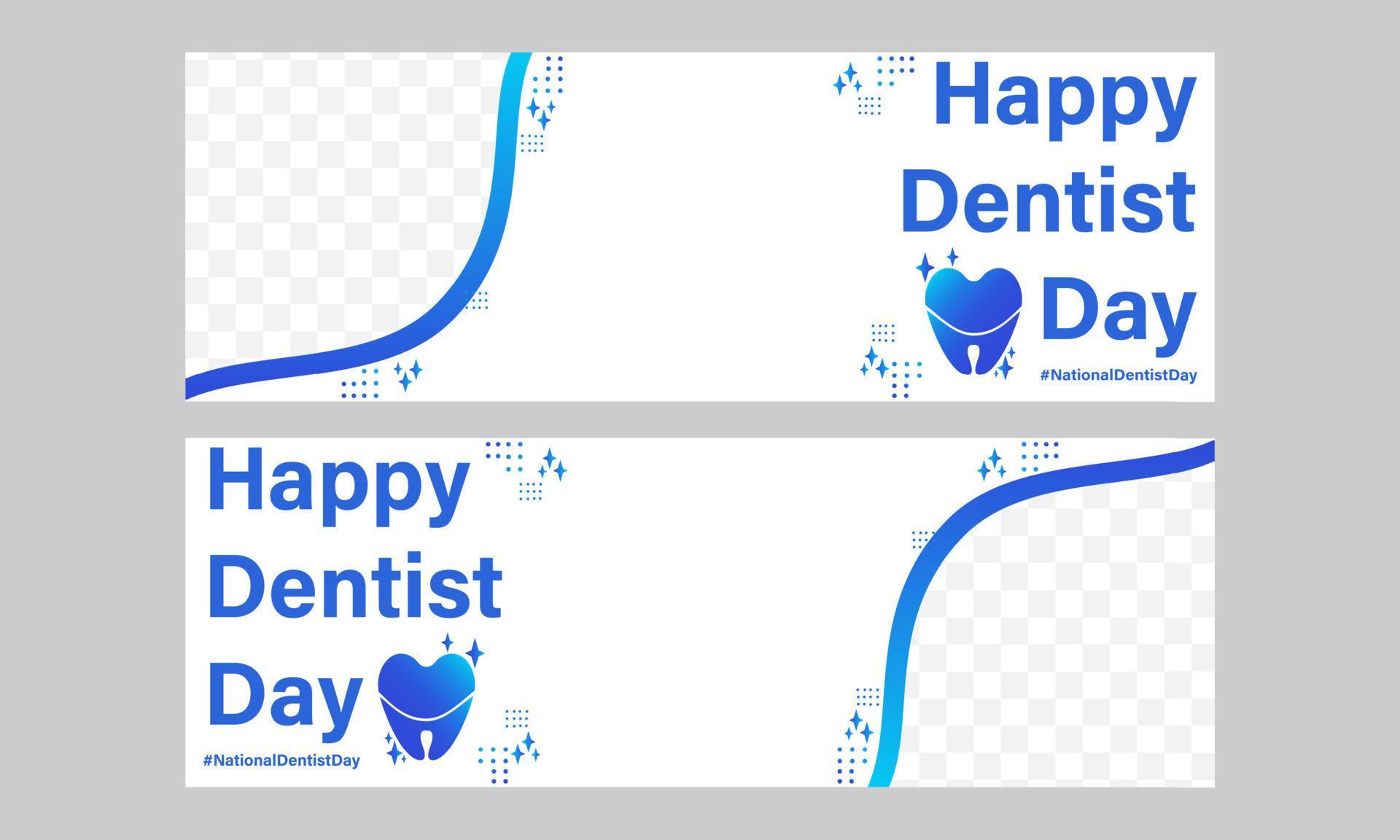 happy national dentist day horizontal banner template 5312228 Vector