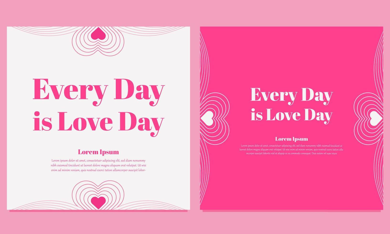 plantilla de publicación de redes sociales del día de san valentín de amor rosa vector