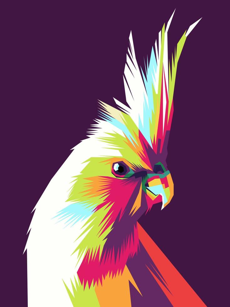 ilustración de loro colorido vector