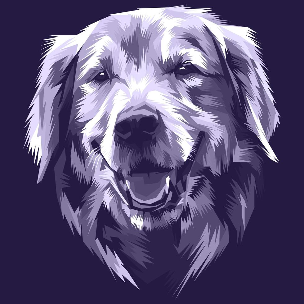 Dog head vector pop art