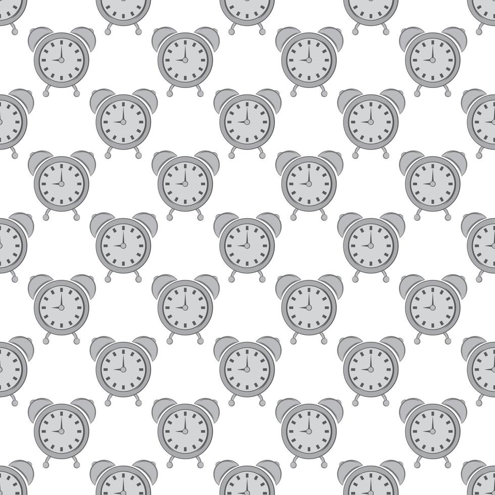 Alarm clock seamless pattern vector