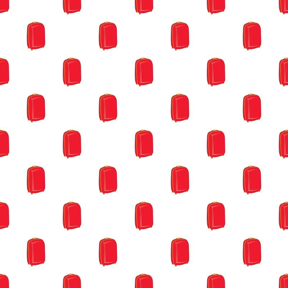 Suitcase on wheels pattern, cartoon style vector