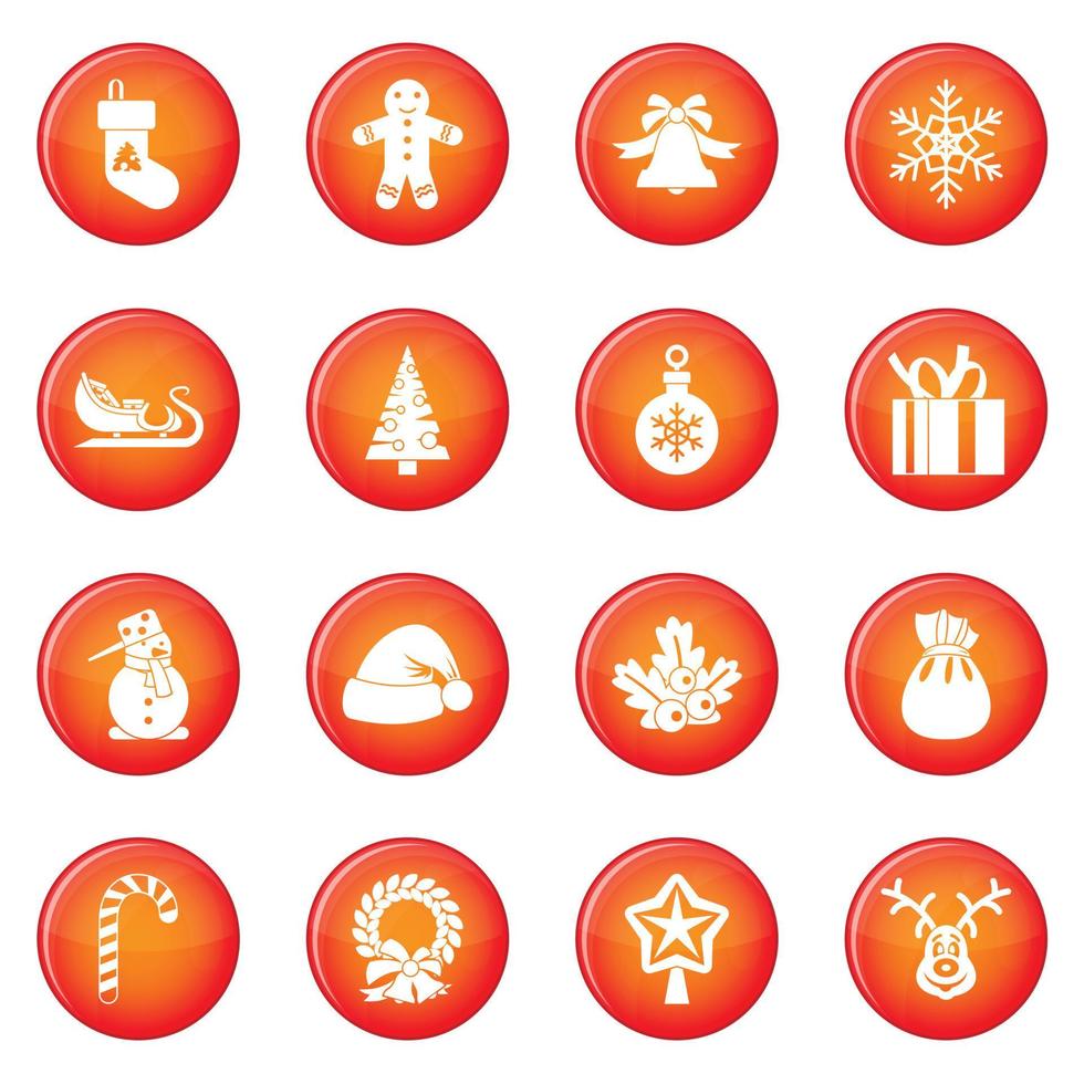 conjunto de vectores de iconos de navidad