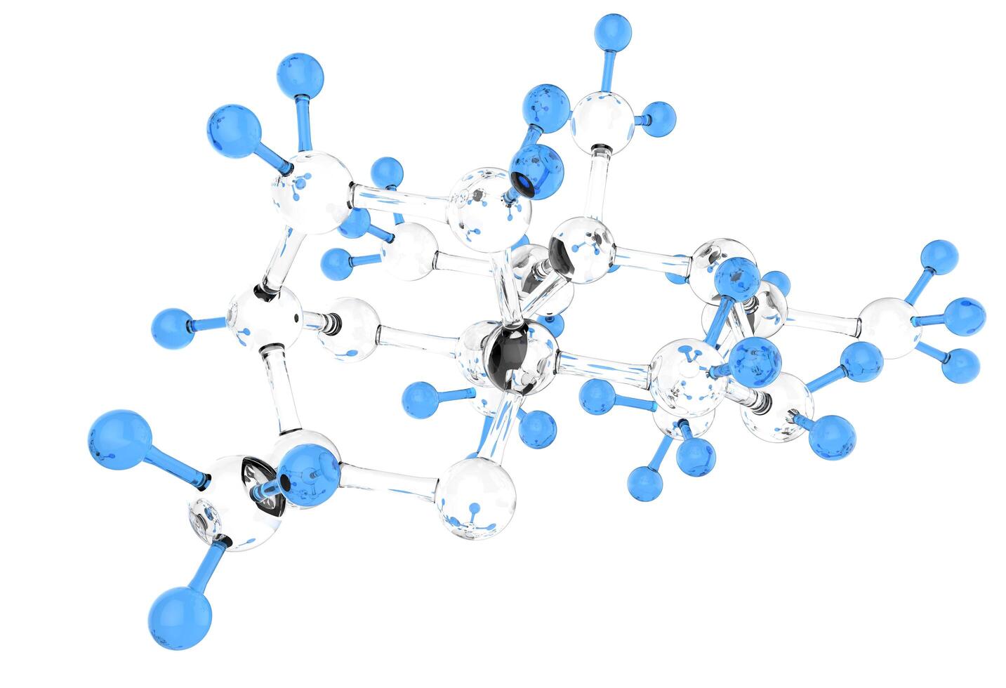 Molecule glass 3d colors photo