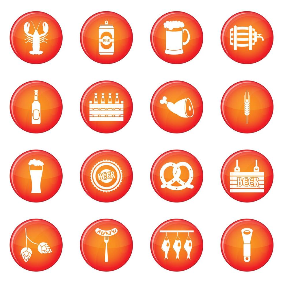 Beer icons vector set