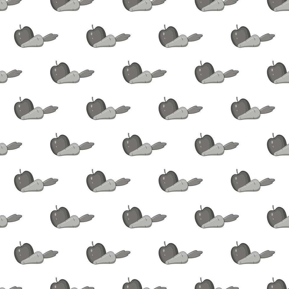Apple and carrot seamless pattern vector