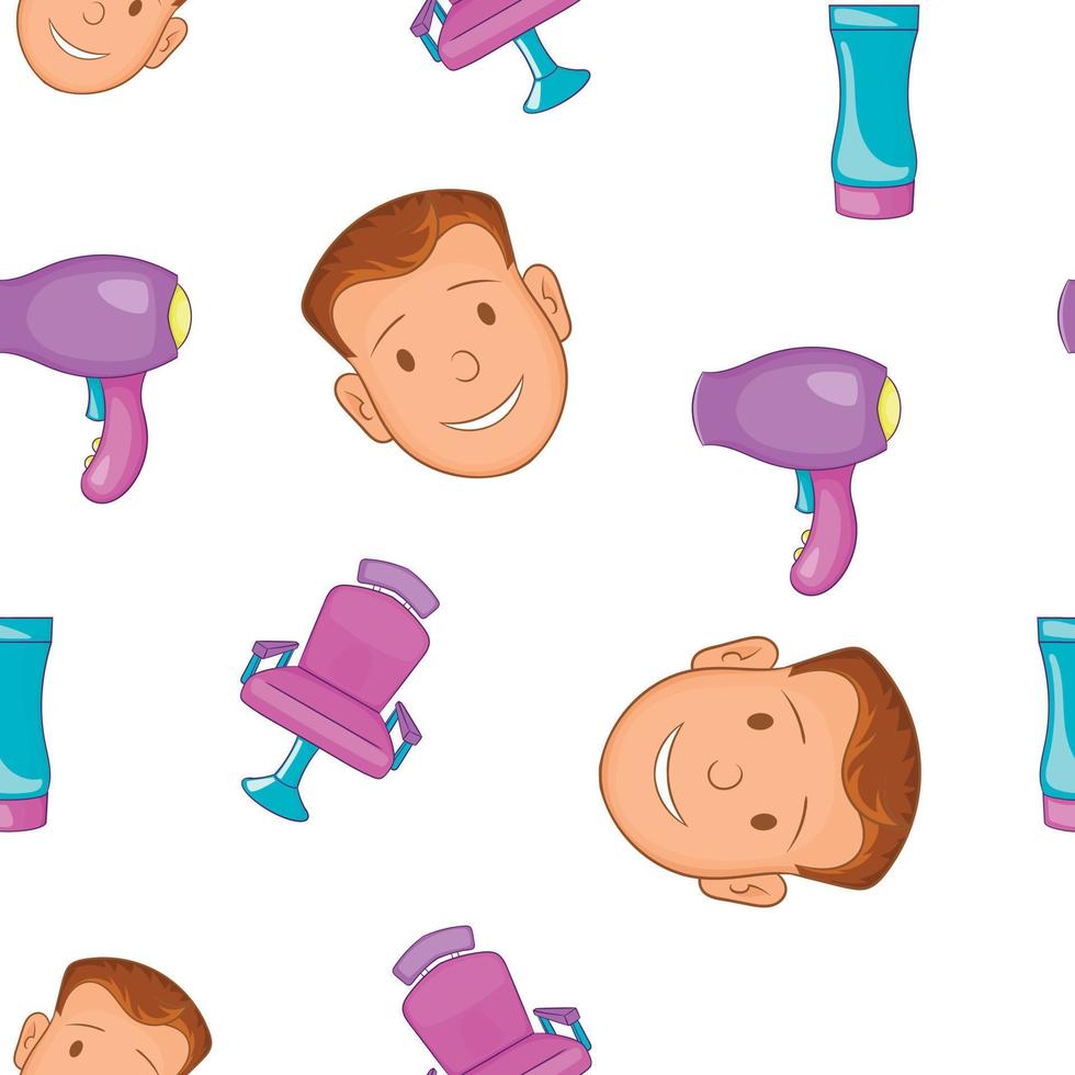 Barbershop pattern, cartoon style vector