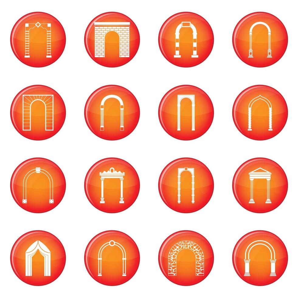 Arch set icons vector set