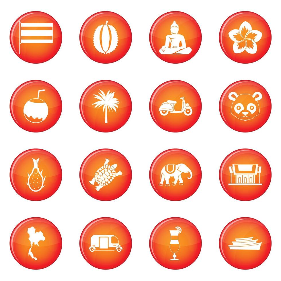 Taiwan icons vector set