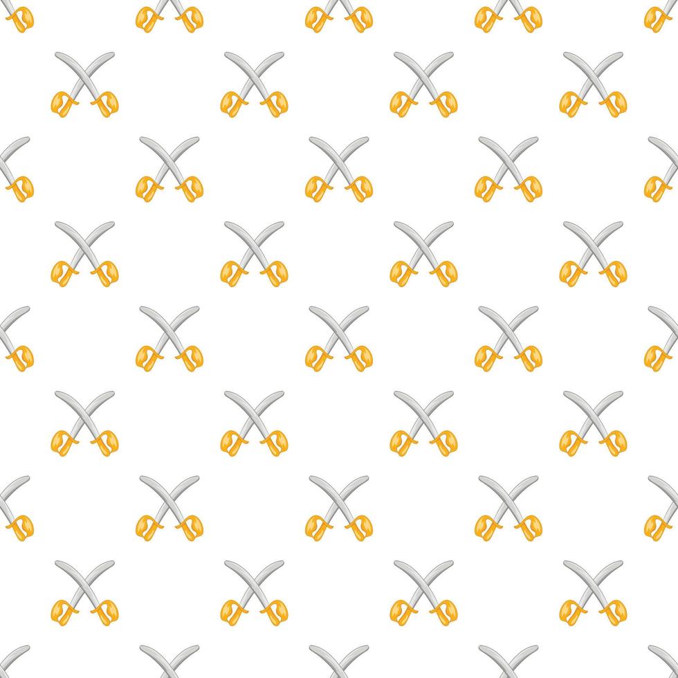 Toy swords pattern, cartoon style vector