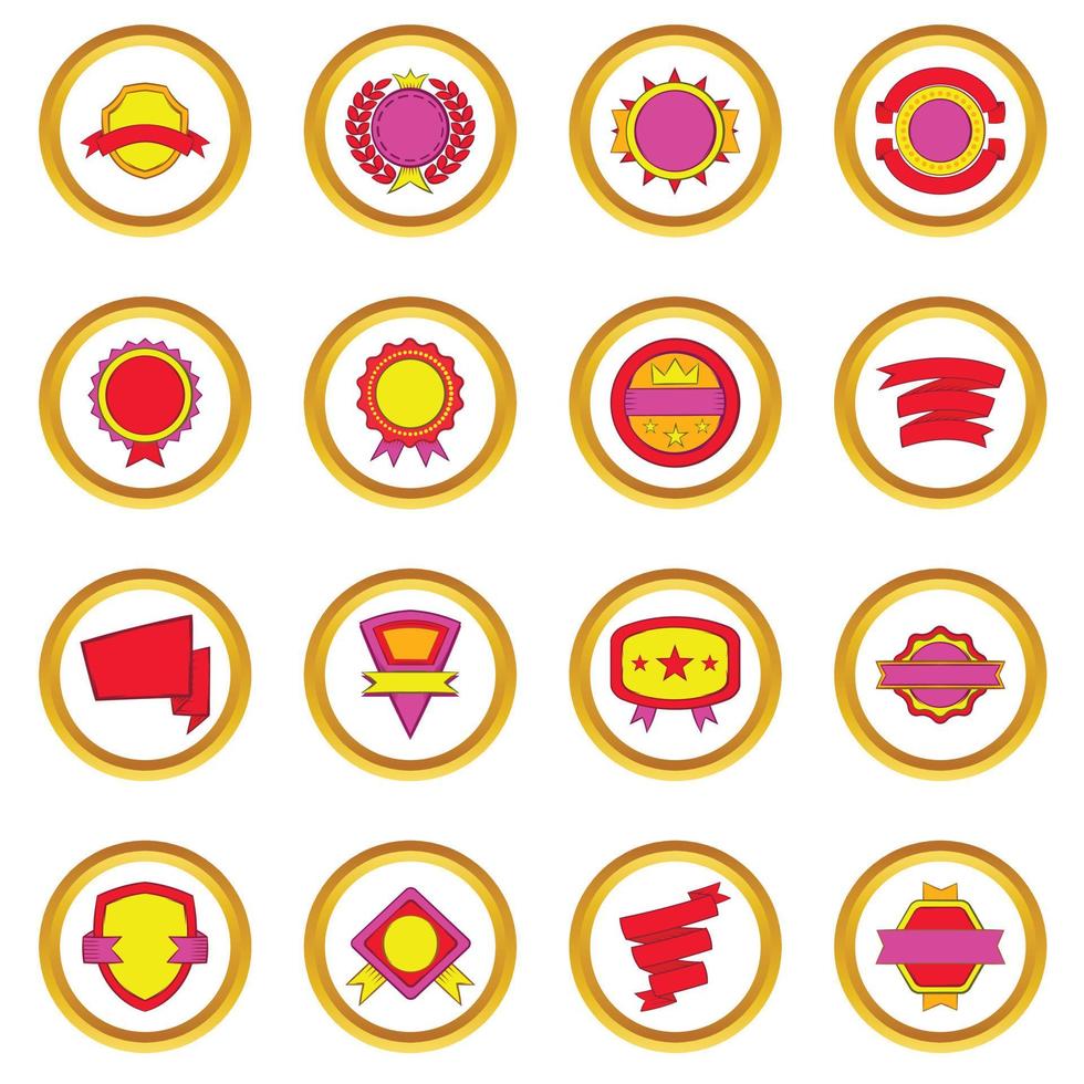 Seal and Ribbon set vector