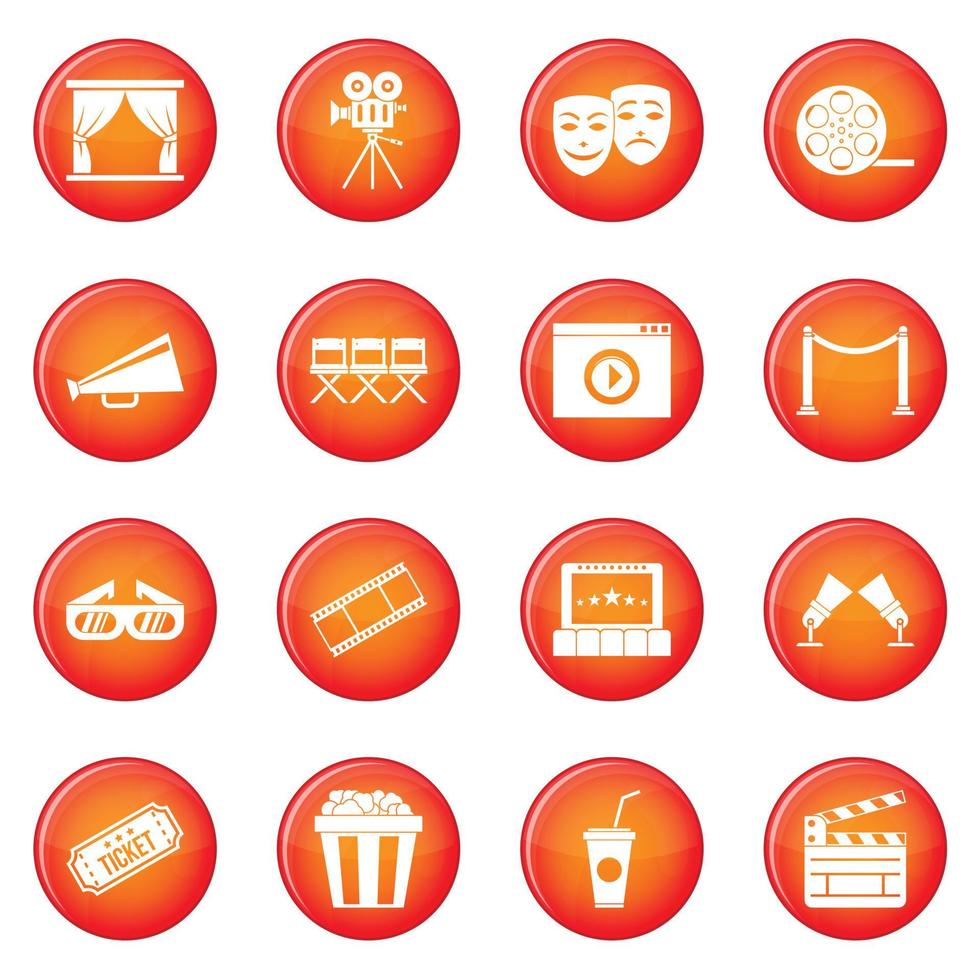 Cinema icons vector set