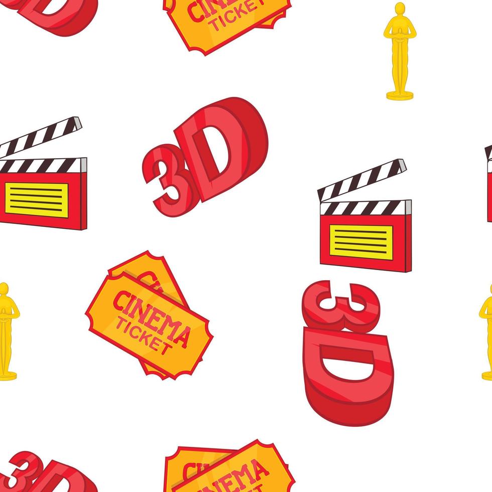 Movie pattern, cartoon style vector