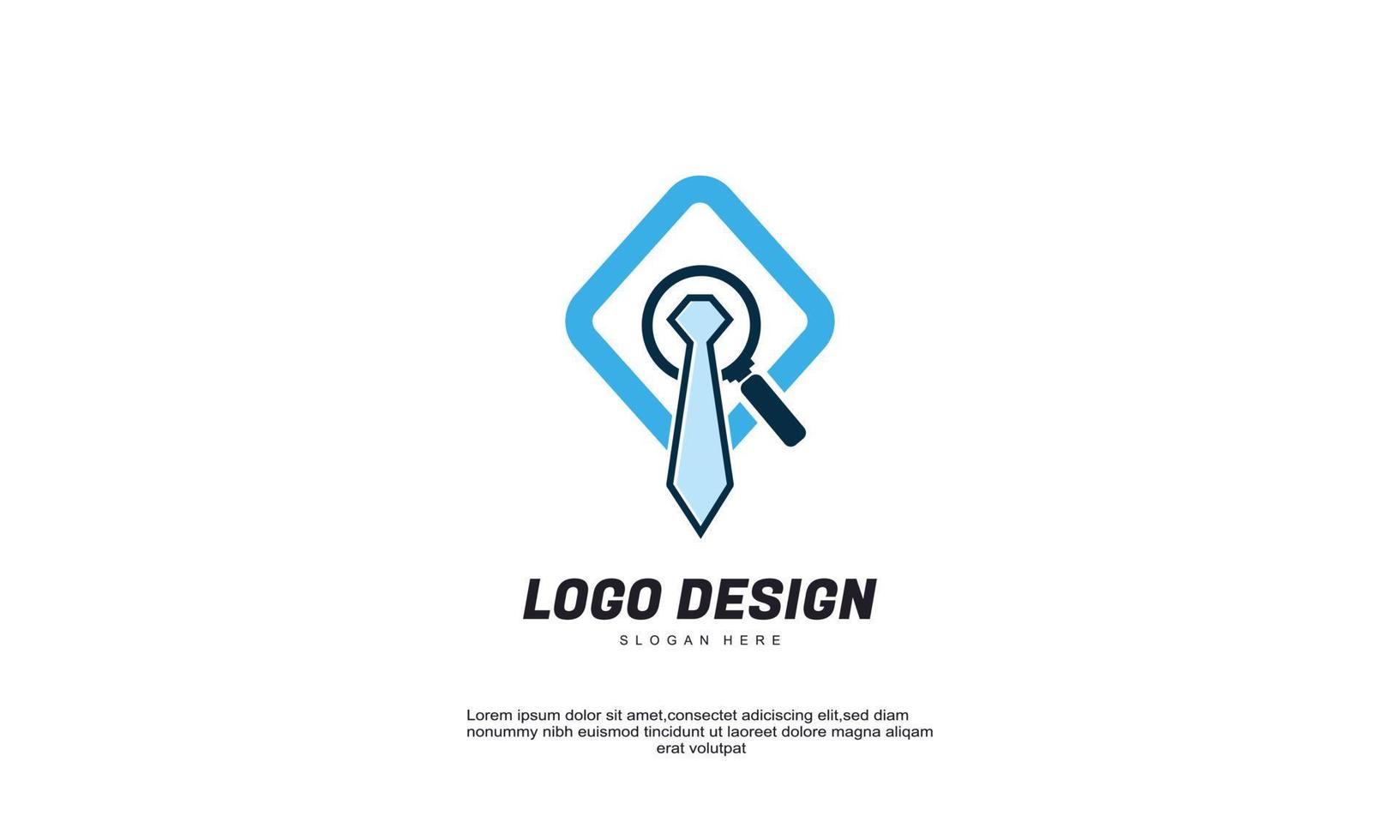 colección de iconos de negocios de búsqueda de trabajo creativo de vector de stock para el logotipo de identidad corporativa