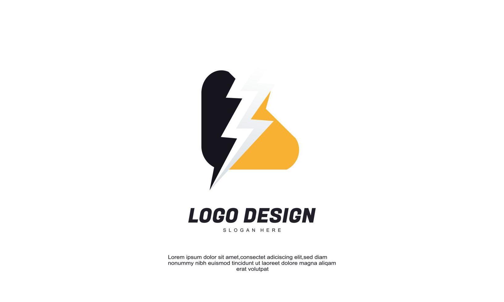 creative flash business and triangle icon collection for corporate identity logo design vector