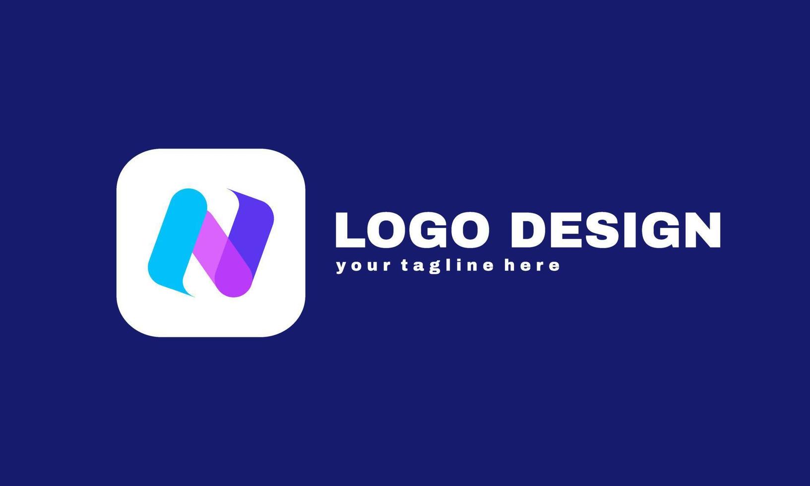 Diseños de plantilla de logotipo de agencia de letra n de consultoría empresarial abstracta de vector de stock