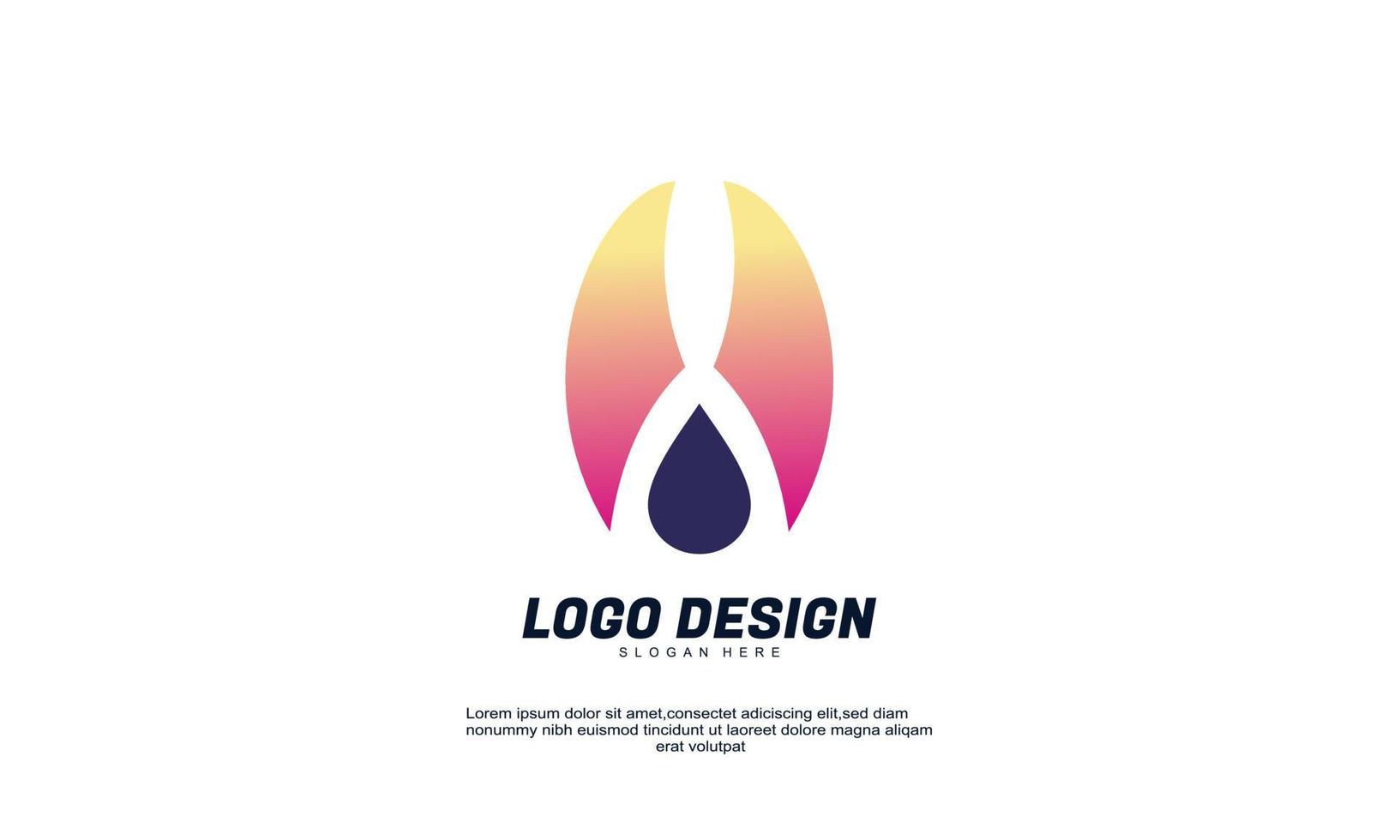 awesome creative company business idea brandtity logo design gradient color vector