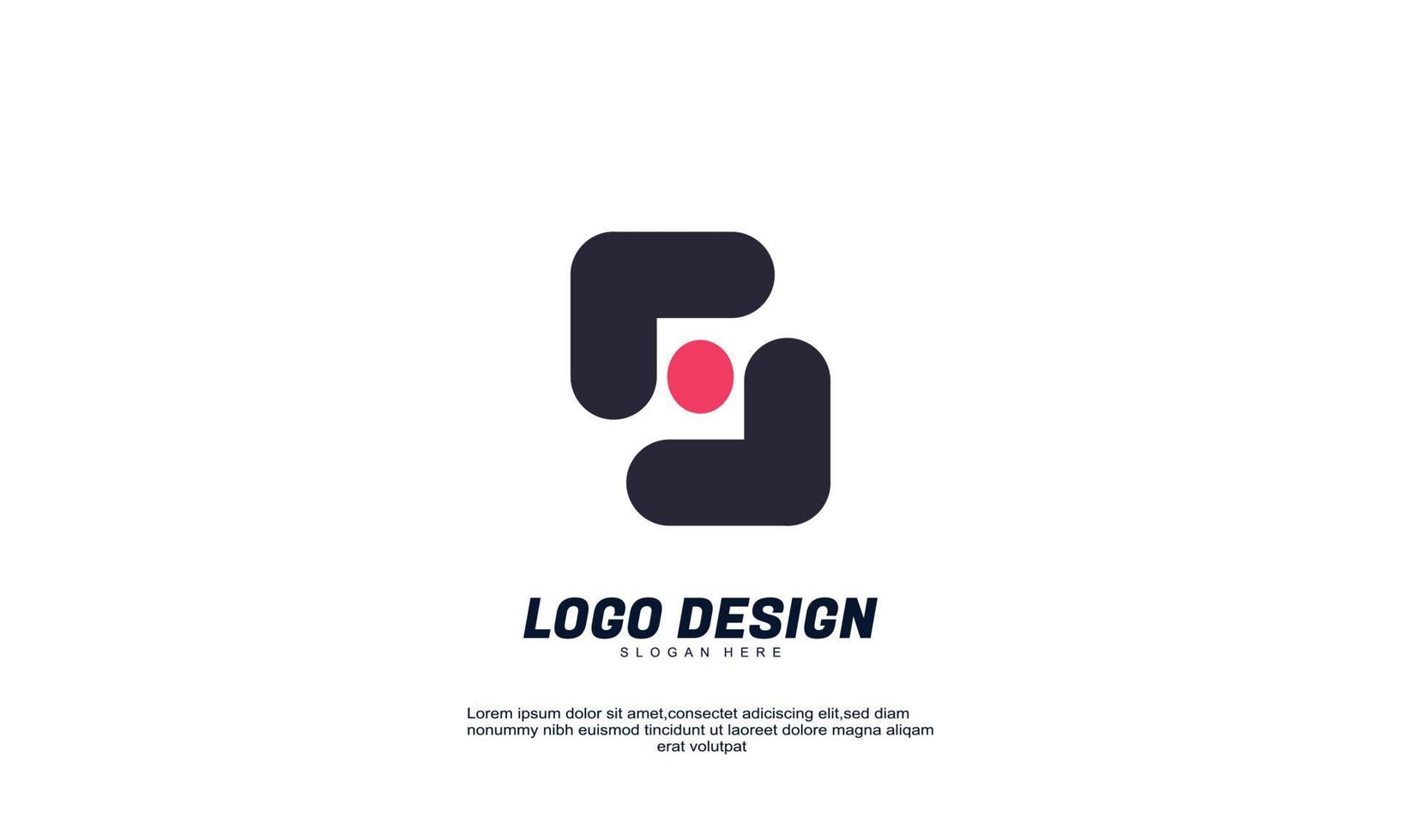 ilustración de stock creativo abstracto para el logotipo corporativo de negocios con diseño plano vector