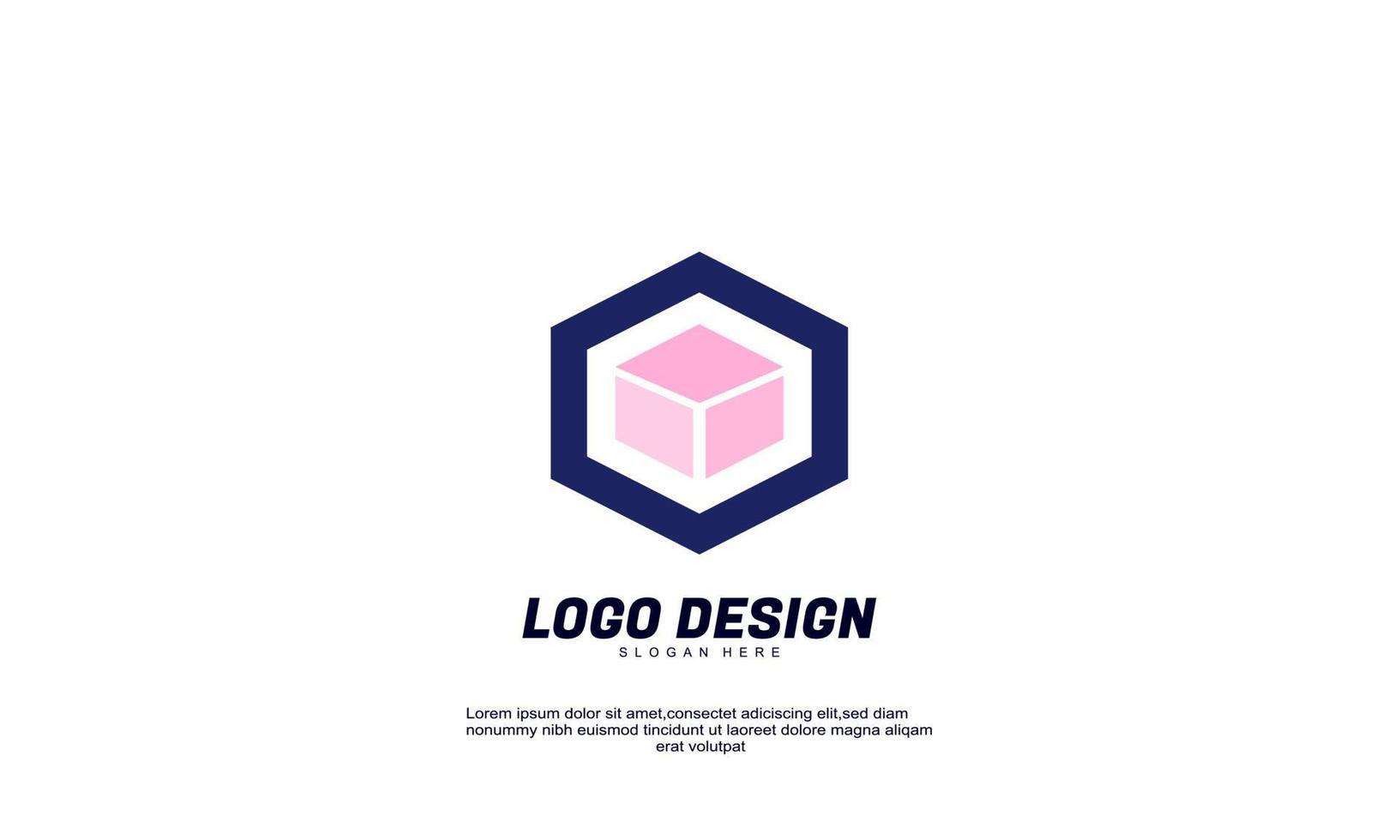 awesome creative idea logo for corporate finance company and building colorful design template vector