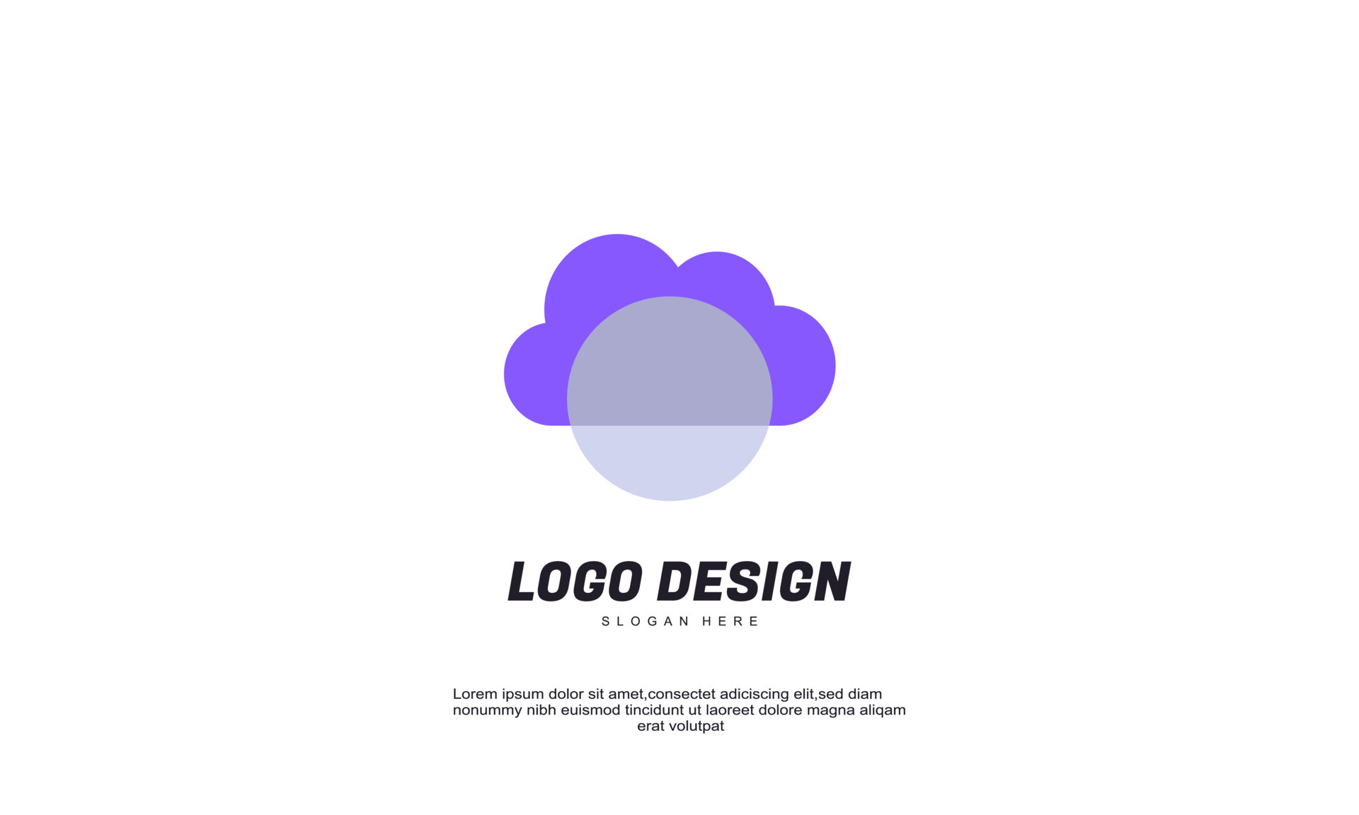 stock vector abstract cloud and circle logo for business corporate