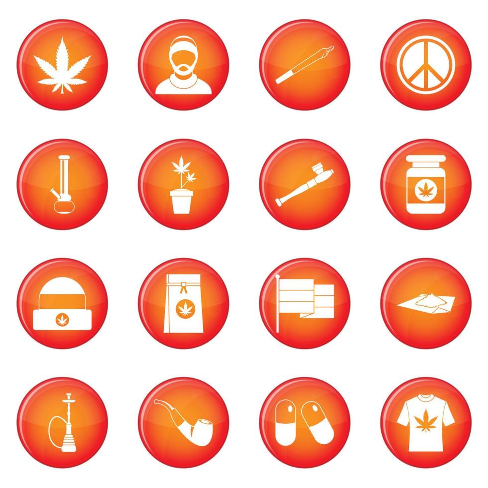 conjunto de vectores de iconos rastafari