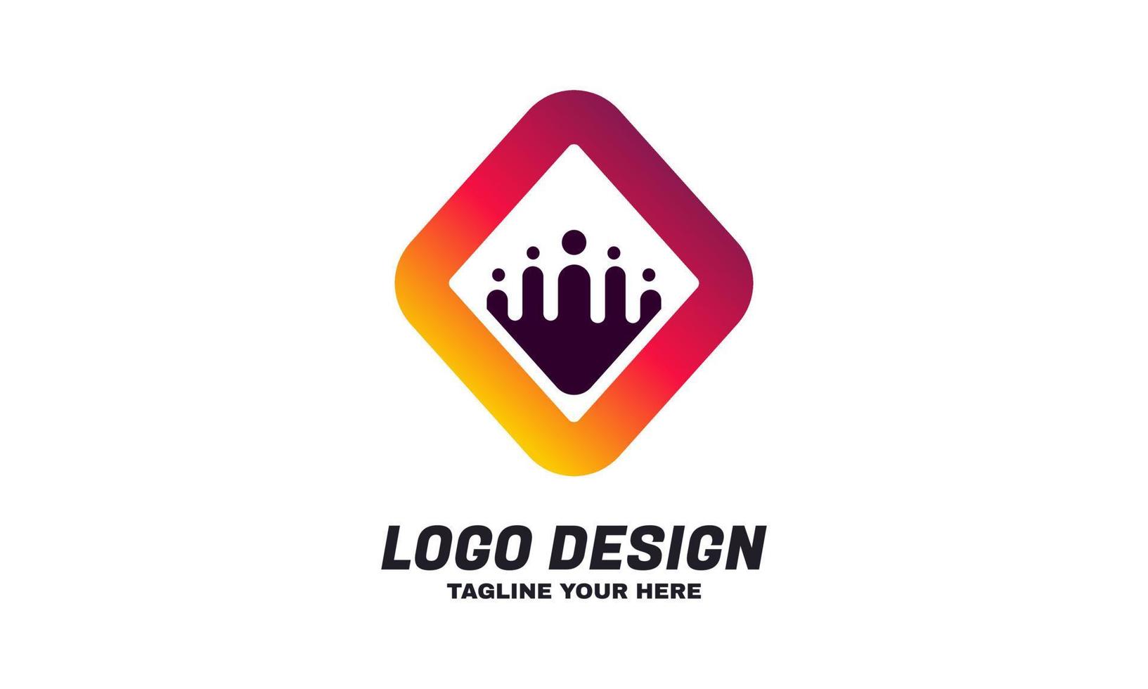 stock vector abstract discussion group logo template consult forum logo template people and consult logo