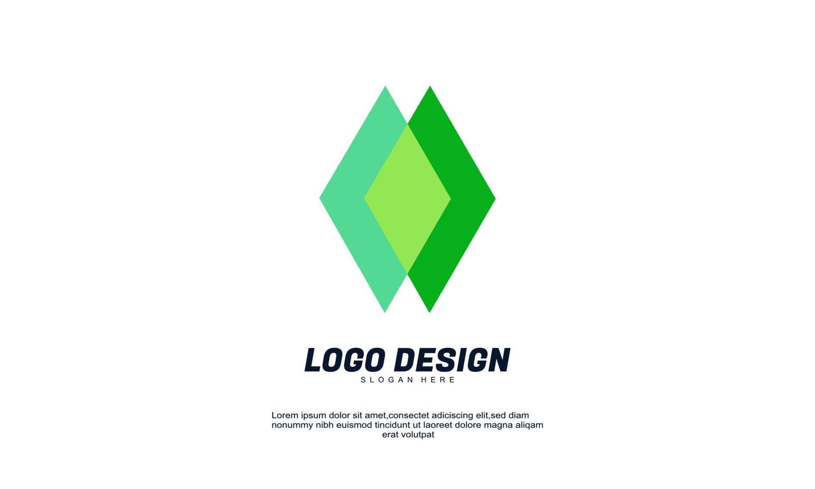 awesome abstract modern company design logo element with business card template best for identity and logotypes vector