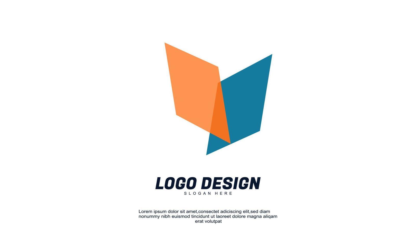 awesome creative modern design logo element with business card template best for identity and logotypes vector