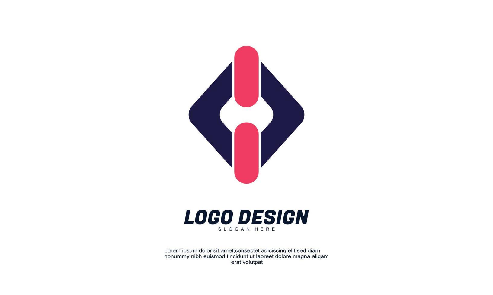 Elemento de logotipo de diseño de empresa de rectángulo moderno de vector de stock impresionante con plantilla mejor para identidad y logotipos