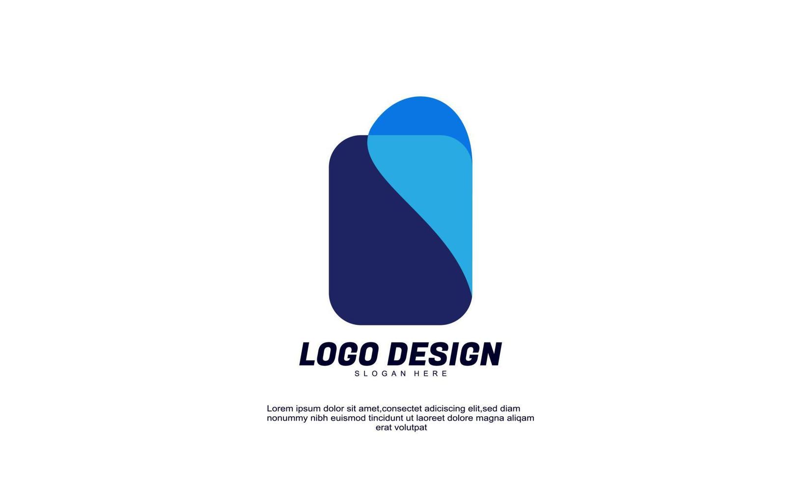 abstract creative idea rectangle for company building or business transparent design template vector