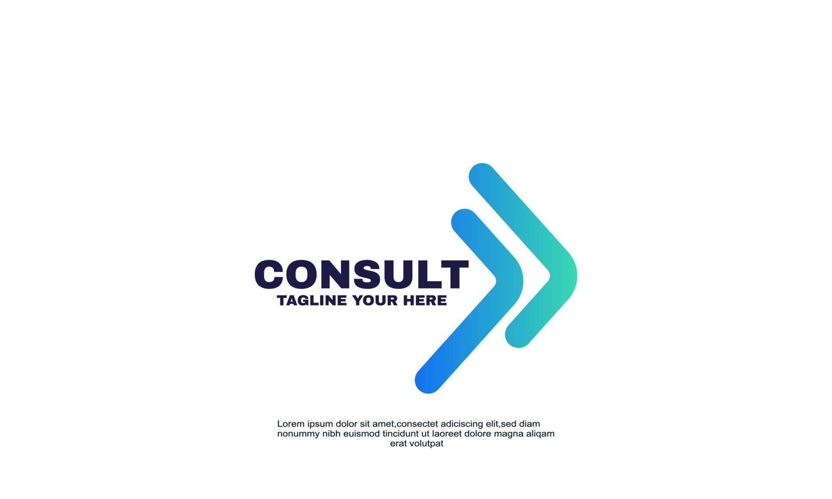 abstract creative consulting company logo icon vector isolated
