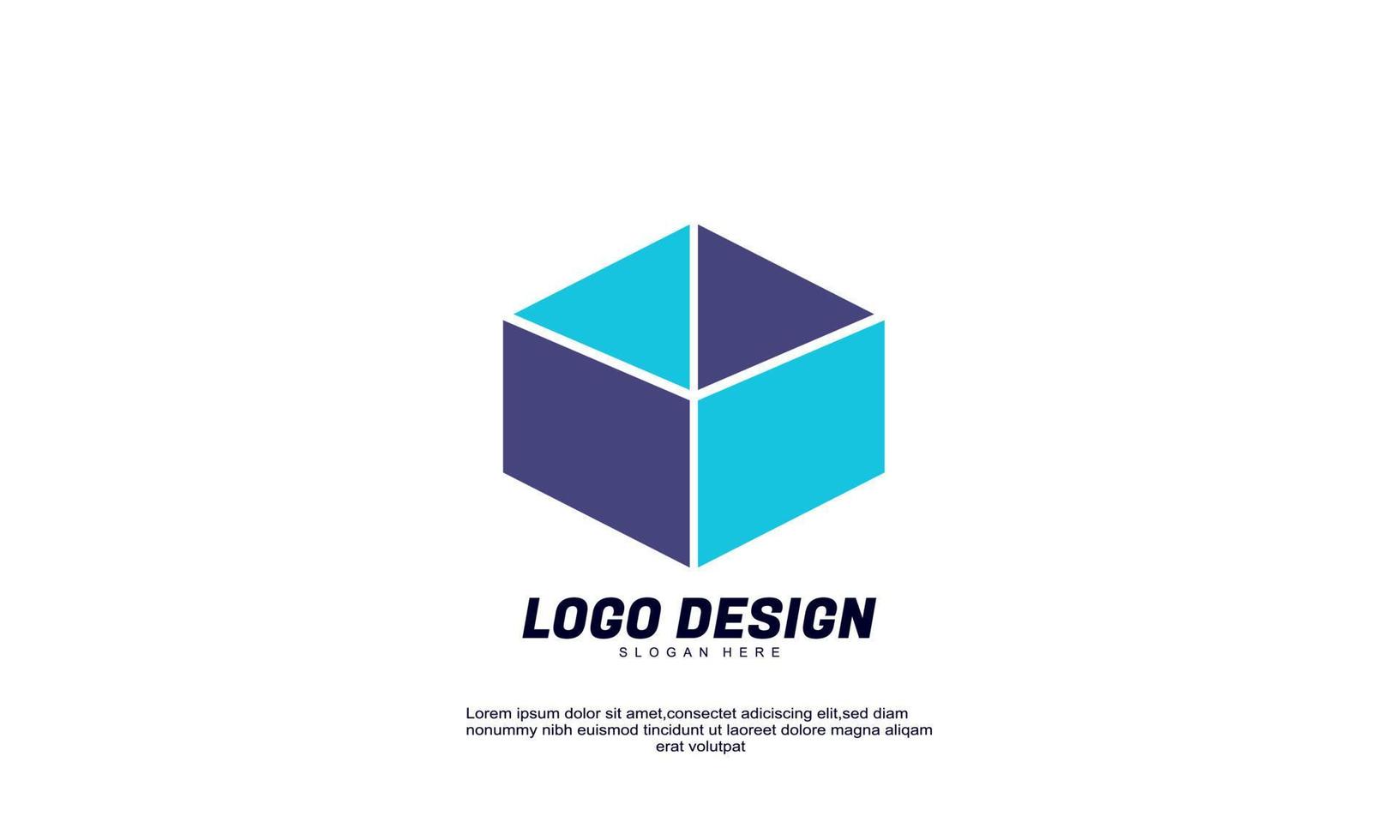 logotipo de marca de idea creativa abstracta de vector de stock para compañía de finanzas corporativas y plantilla de diseño colorido de construcción