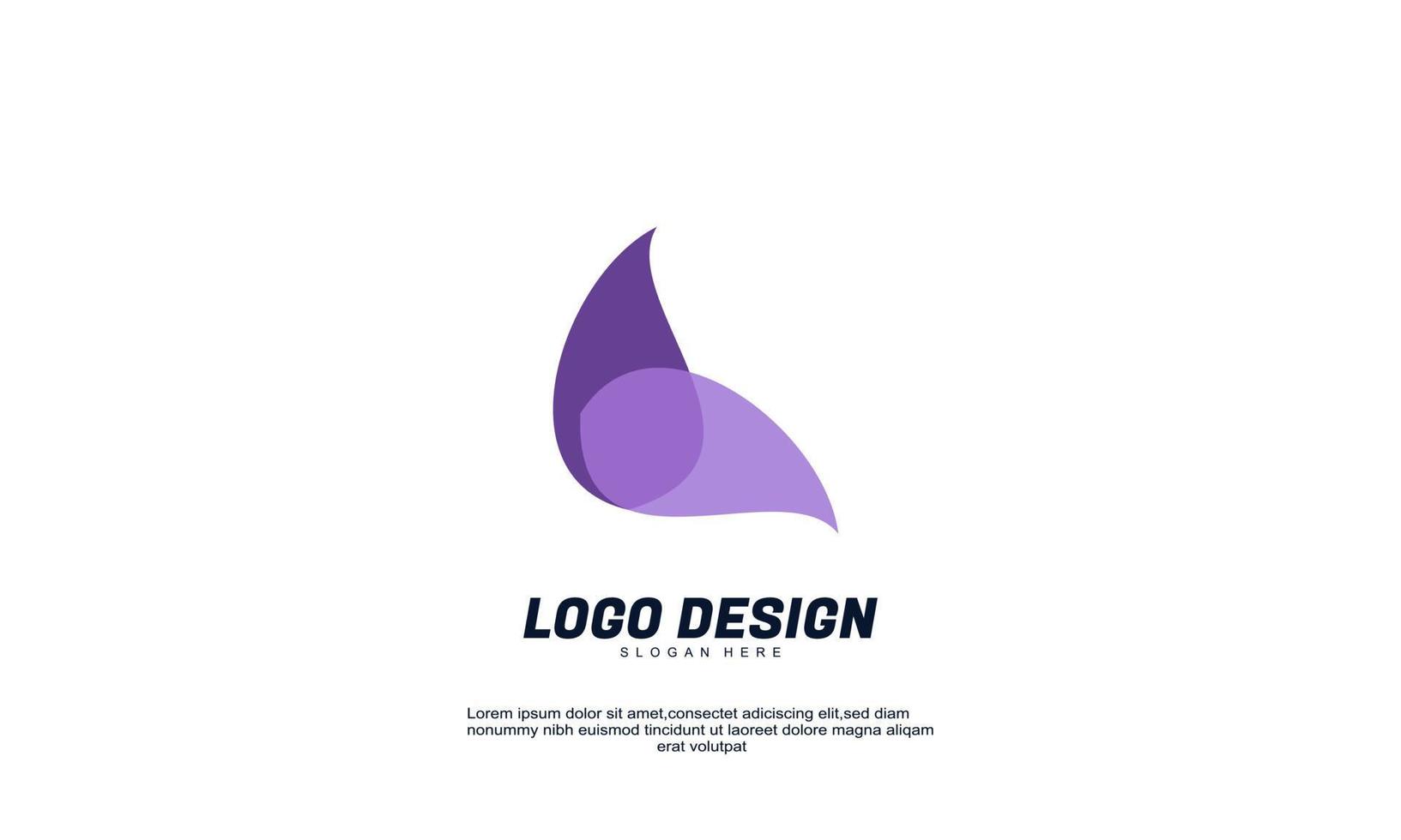 stock abstract creative company business with multicolored flat design vector