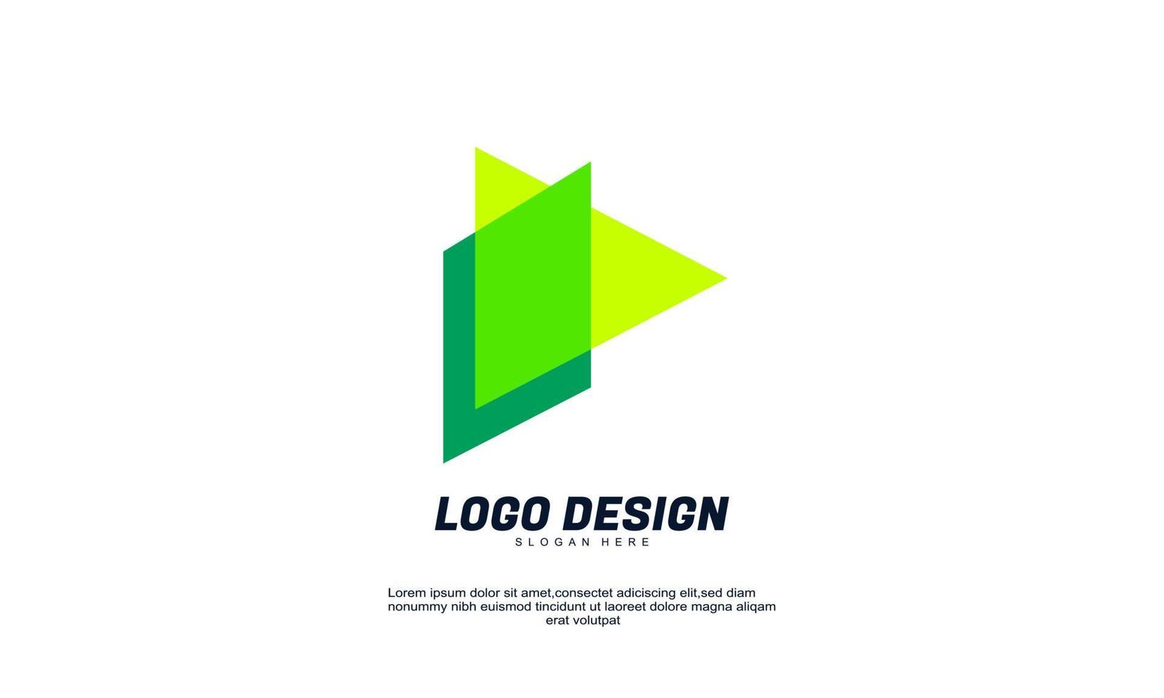 elemento de forma de diseño de icono de negocio moderno creativo con plantilla de creación de empresa mejor para identidad de marca vector