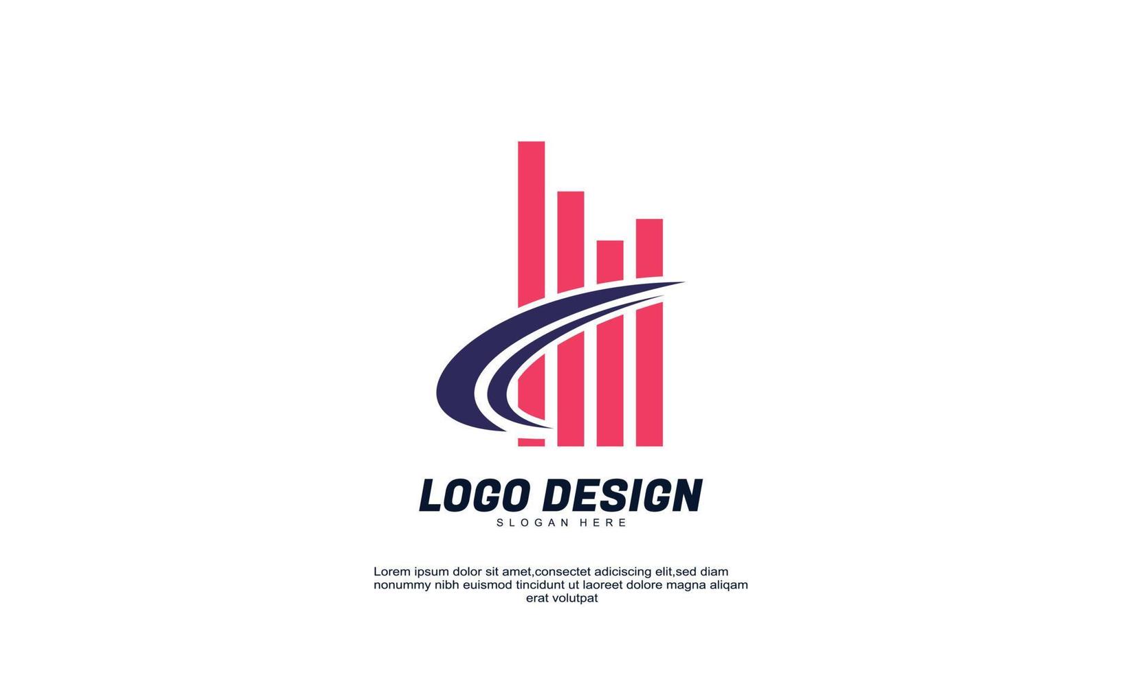 Ejemplos de diseño de logotipos de finanzas de empresas creativas abstractas vector
