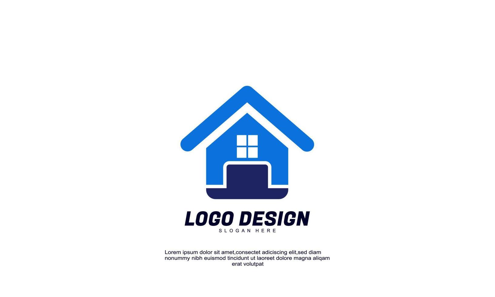 abstract creative idea inspiration house logo for business design template vector