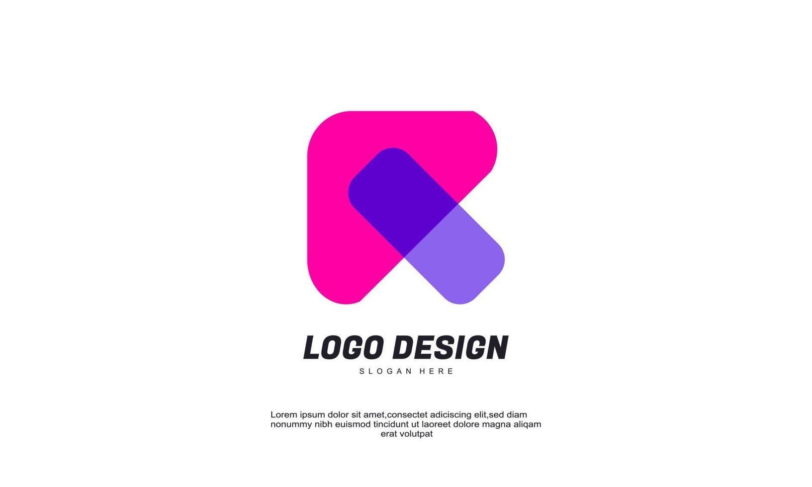 abstract infinity triangle flat concept for company bussiness and corporate design vector colorful