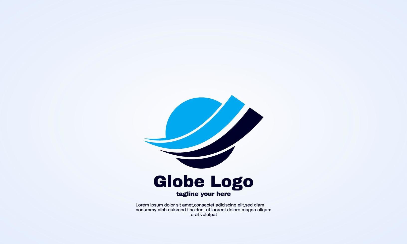 stock vector Creative globe logo design inspiration white background