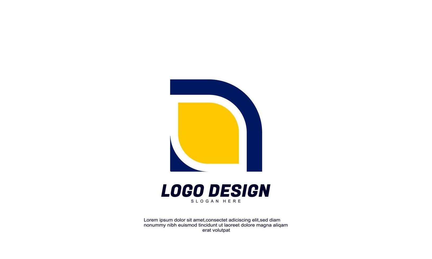 logotipo de identidad de marca de idea de forma impresionante moderno para plantilla de diseño de colecciones de negocios y empresas vector