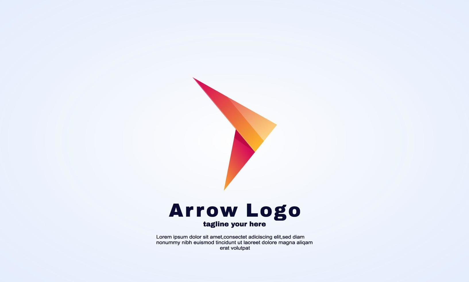 vector abstract arrow wing logo design template gradient color