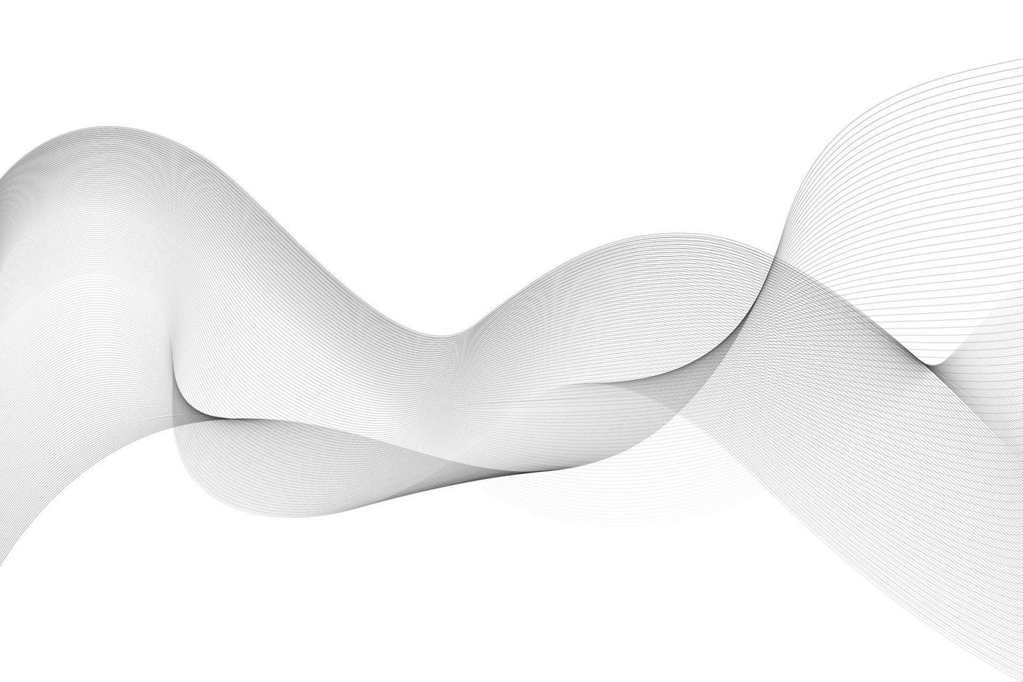 Abstract wave element on gray background with modern stripes. Vector illustration.