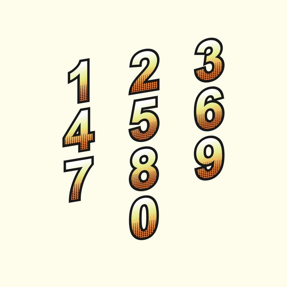 a set of letters with comic style vector