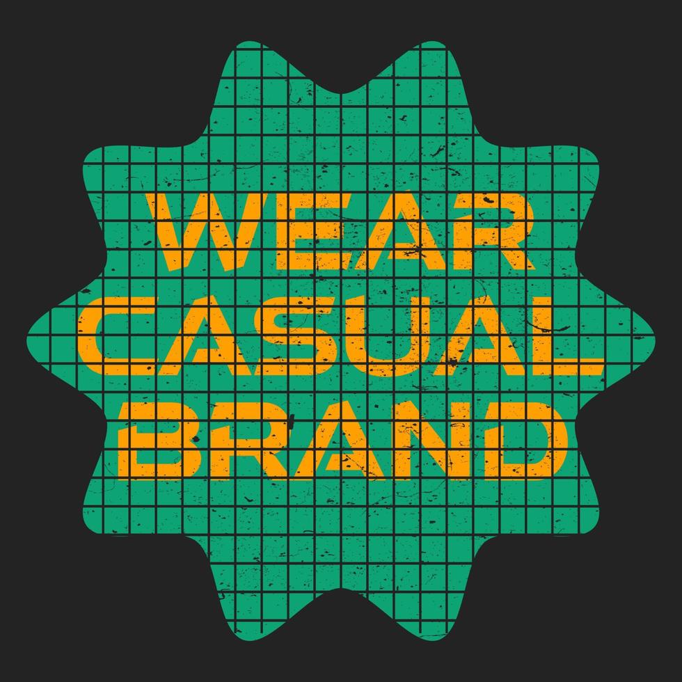 Wear casual brand typography t shirt design vector
