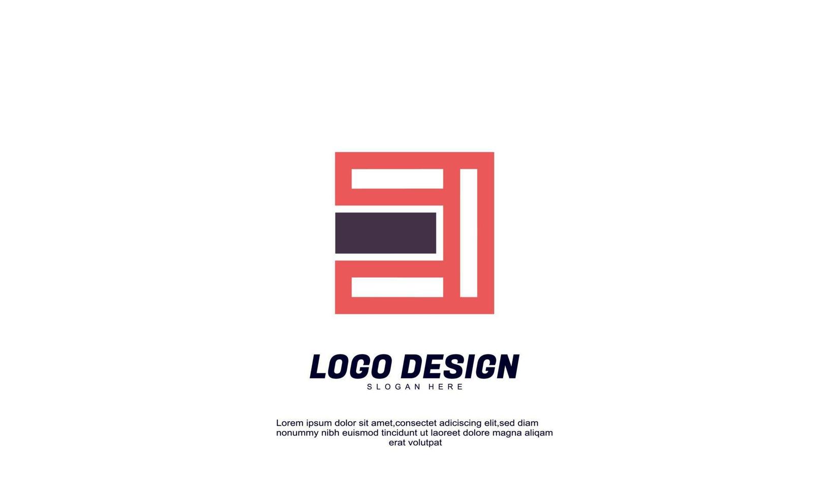 awesome creative idea brand colorful company and corporate logo design template vector